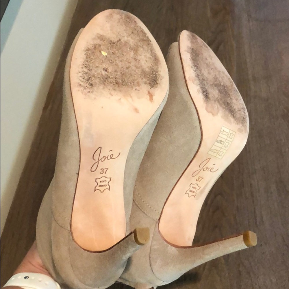 Joie Suede Edison Open Toe Booties size 7 - Picture 5 of 6